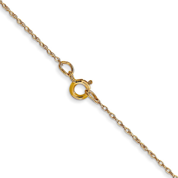 14KT Yellow Gold 16-inch 0.5MM Cable Rope Pendant Chain