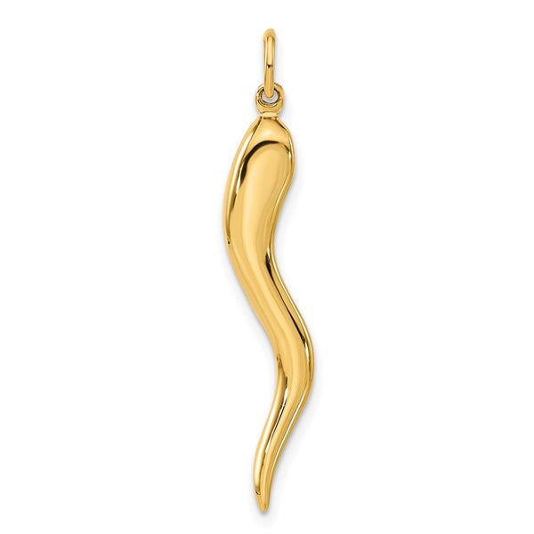 14k Large Italian Horn Charm