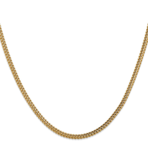 14KT Yellow Gold 18-inch 3MM Lobster Clasp Franco Chain