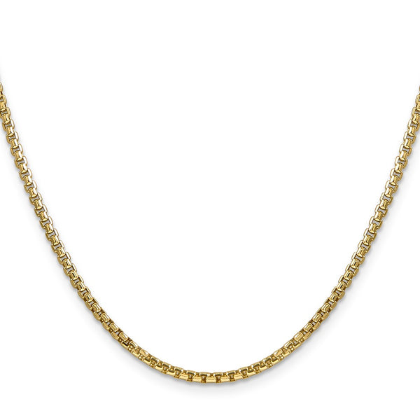 14KT Yellow Gold 18-inch 2.45MM Lobster Clasp Box Chain