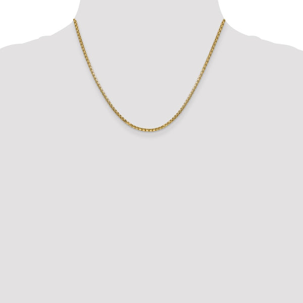 14KT Yellow Gold 18-inch 2.45MM Lobster Clasp Box Chain