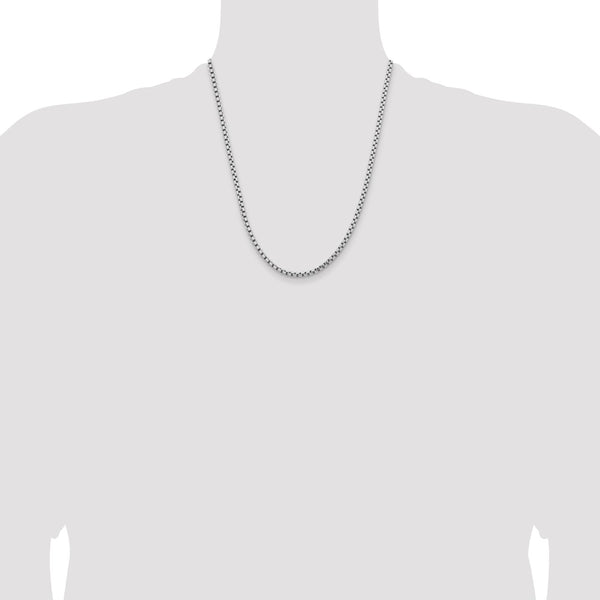 14KT White Gold 22-inch 3.6MM Box Chain