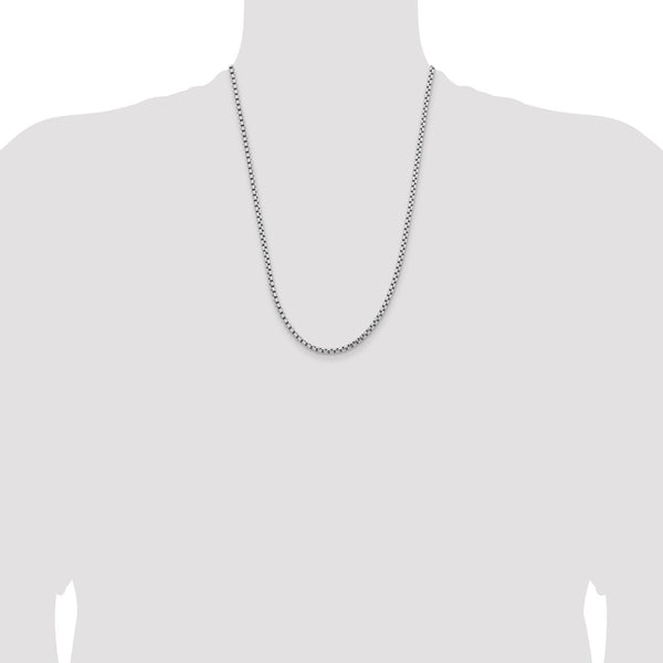 14KT White Gold 24-inch 3.6MM Box Chain