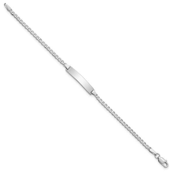 14KT White Gold 5.5-inch 4.2MM Childrens Curb ID Bracelet