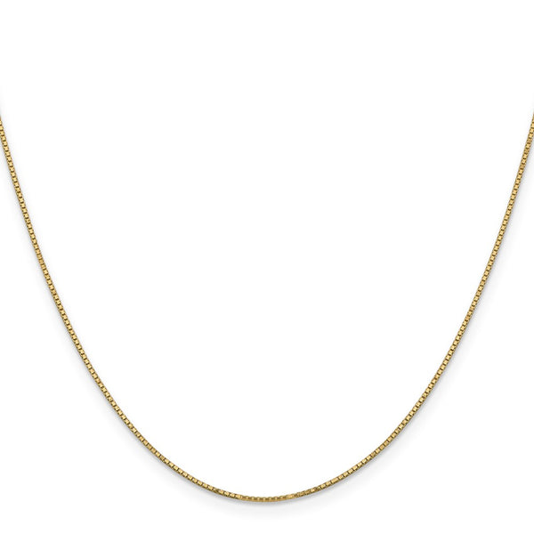 14KT Yellow Gold 18-inch 0.9MM Box Pendant Chain