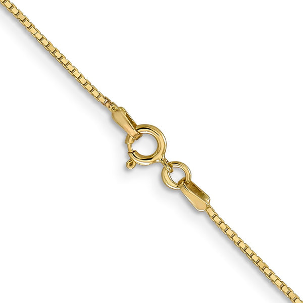 14KT Yellow Gold 22-inch 0.9MM Box Pendant Chain