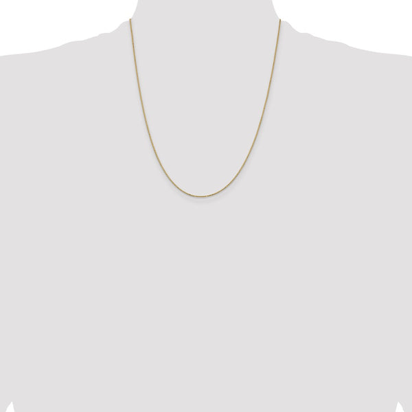 14KT Yellow Gold 22-inch 0.9MM Box Pendant Chain