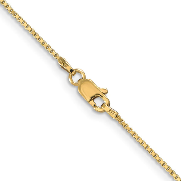 14KT Yellow Gold 30-inch 1MM Lobster Clasp Box Chain