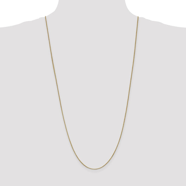 14KT Yellow Gold 30-inch 1MM Lobster Clasp Box Chain