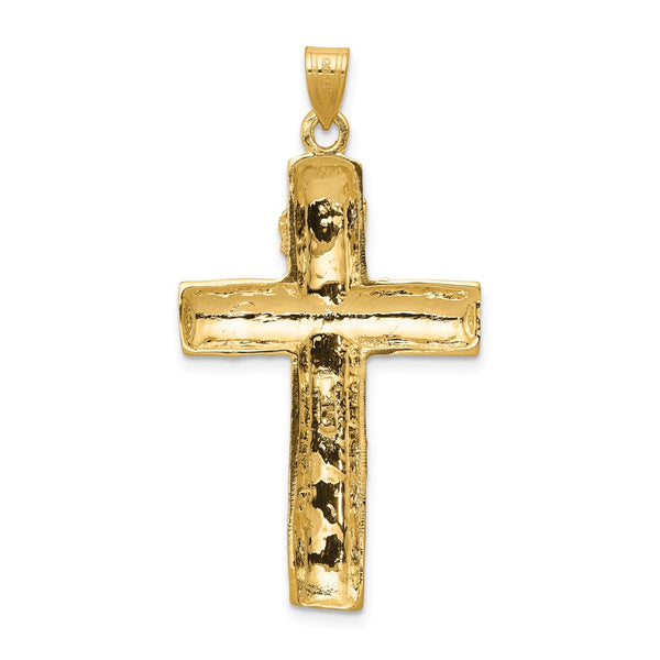 14KT Yellow Gold 45X24MM Crucifix Cross Pendant-Chain Not Included