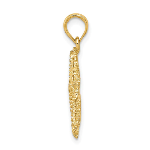 14KT Yellow Gold 24X20MM Starfish Pendant. Chain Not Included