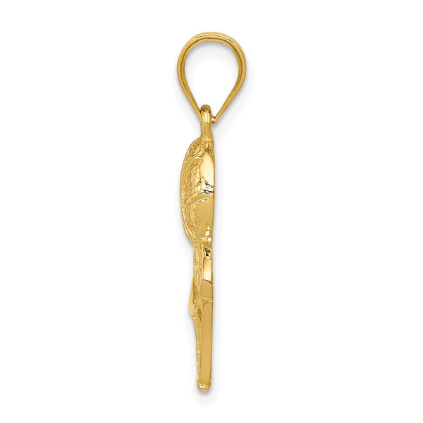 14k Basketball & Net Charm