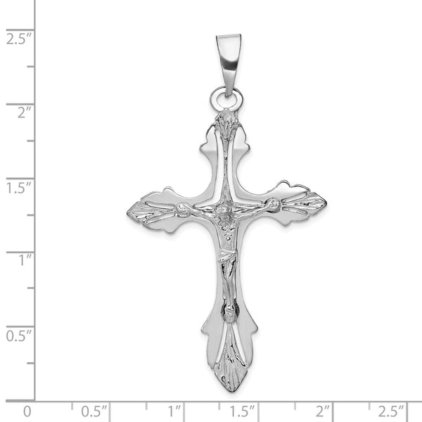 14KT White Gold 67X31MM Crucifix Cross Pendant. Chain Not Included