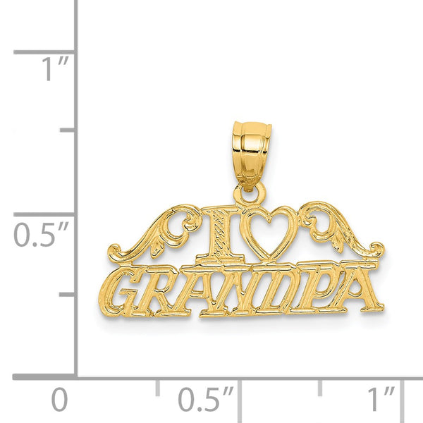 14k I Heart Grandpa Charm