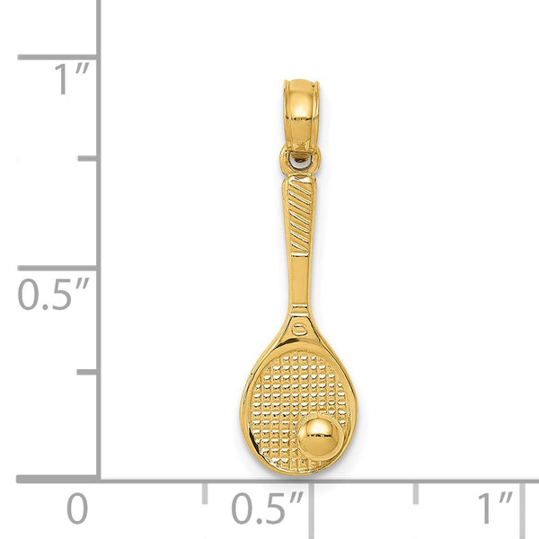 14k Tennis Racquet and Ball Charm