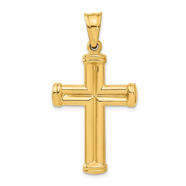 14KT Yellow Gold 38X24MM Cross Pendant. Chain Not Included