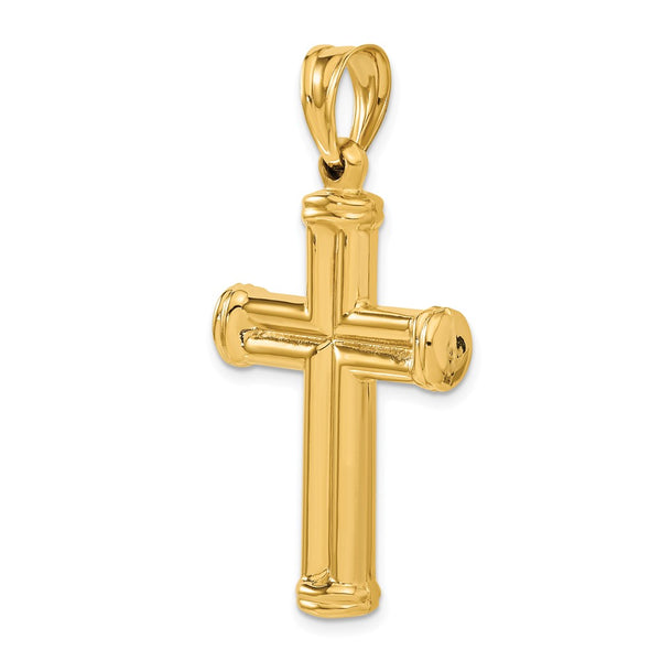 14KT Yellow Gold 38X24MM Cross Pendant. Chain Not Included