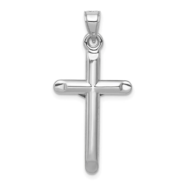 14KT White Gold 36X17MM Three Dimensional Crucifix Cross Pendant. Chain Not Included