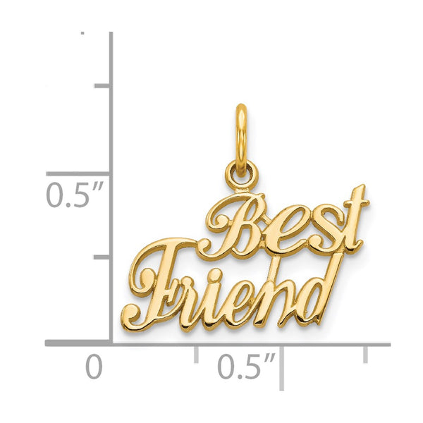 14KT Yellow Gold 17MM Best Friend Charm