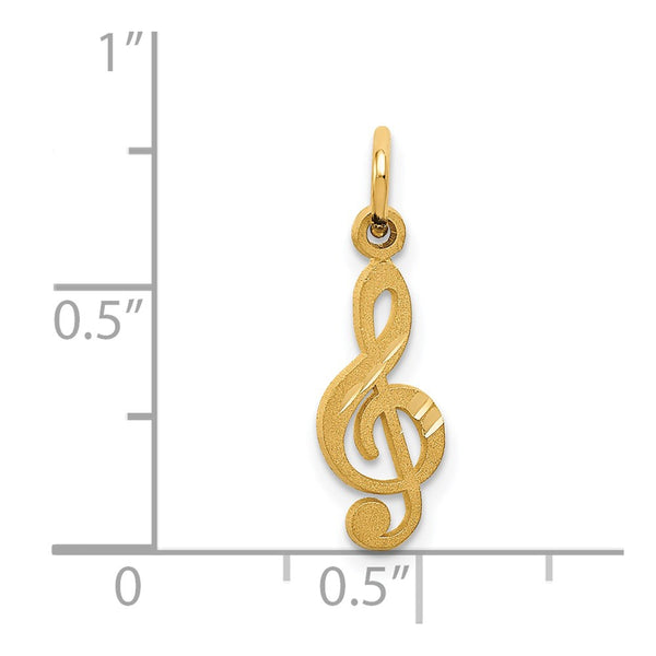 14k Treble Clef Charm