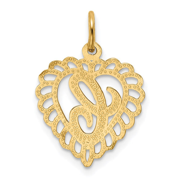 14k Initial C Charm