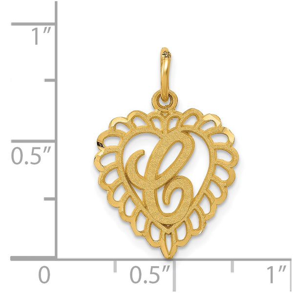 14k Initial C Charm