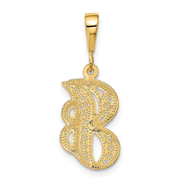 14k Initial J Charm