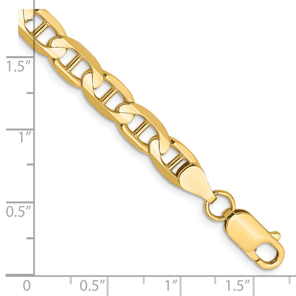 14KT Yellow Gold 8-inch 6.25MM Anchor Link Bracelet