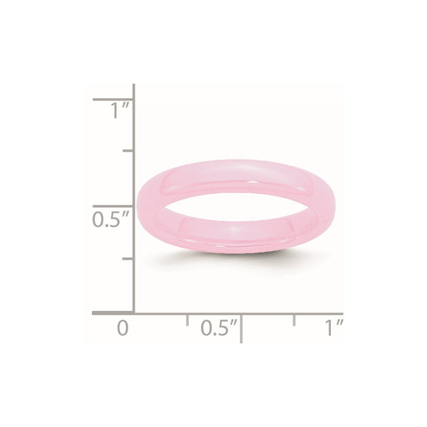 Ceramic Pink 4mm Polished Band