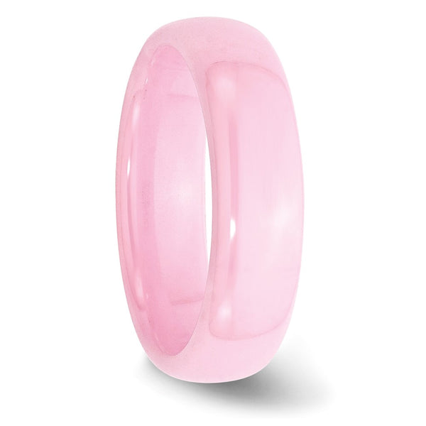 Ceramic Pink 6mm Polished Band