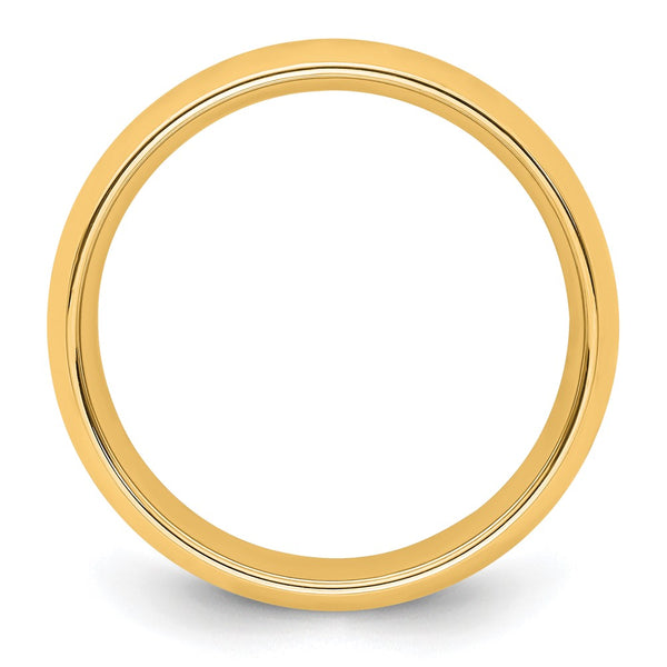 7MM Wedding Comfort Fit Ring in 14KT Yellow Gold; Size 5