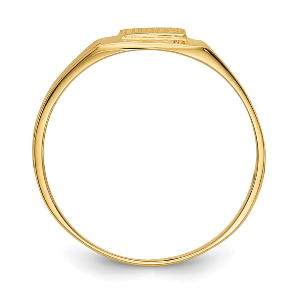 14KT Yellow Gold Signet Ring; Size 6