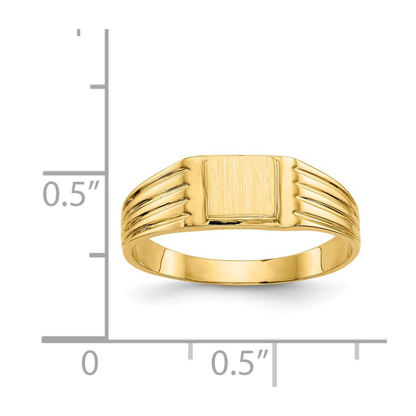 14KT Yellow Gold Signet Ring; Size 6