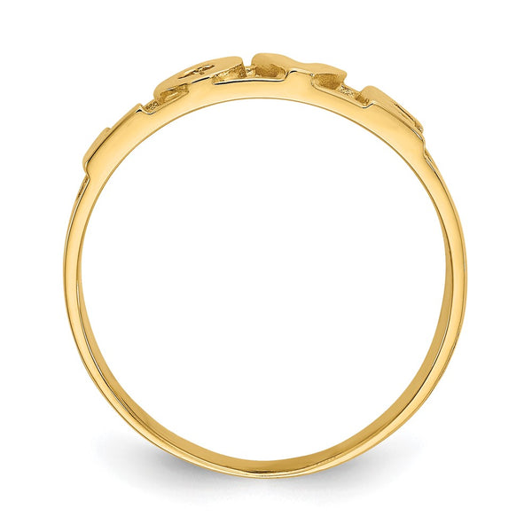 14KT Yellow Gold Love Ring; Size 6