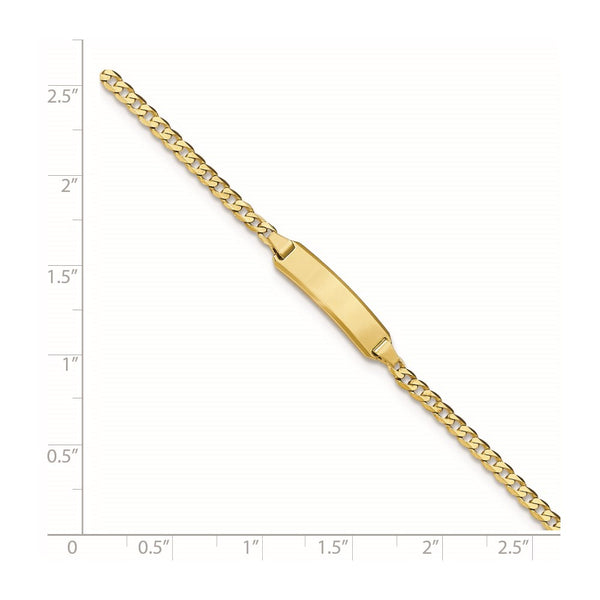 14KT Yellow Gold 8-inch 5MM Lobster Clasp Curb ID Bracelet