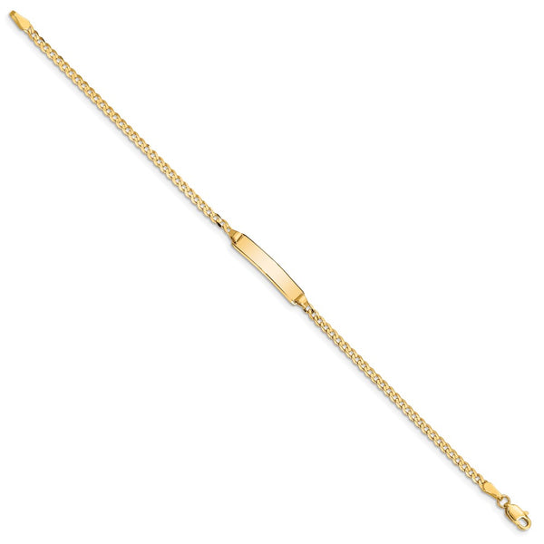 14KT Yellow Gold 8-inch 5MM Lobster Clasp Curb ID Bracelet