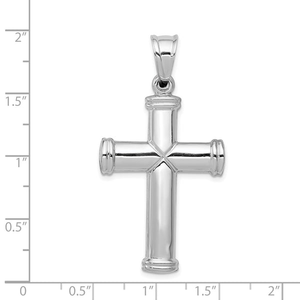 14KT White Gold 48X25MM Cross Pendant. Chain Not Included