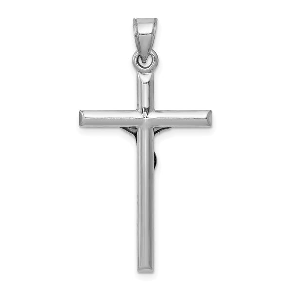 14KT White Gold 39X20MM Crucifix Cross Pendant. Chain Not Included