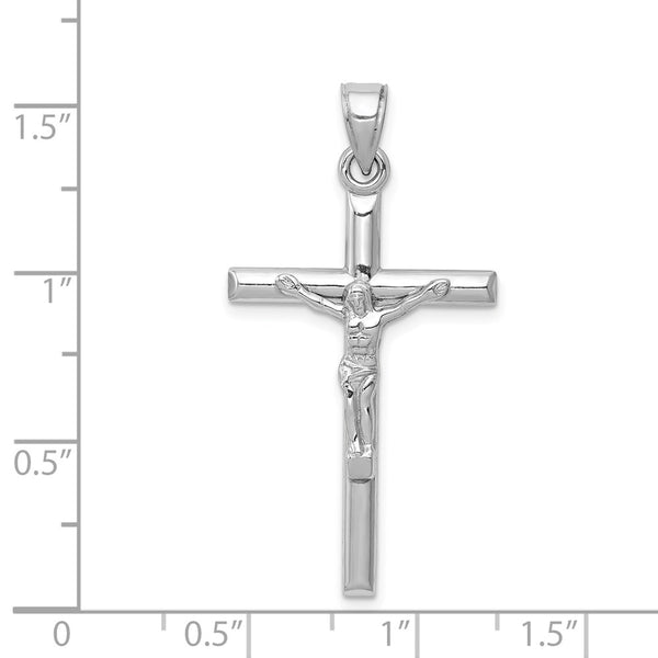 14KT White Gold 39X20MM Crucifix Cross Pendant. Chain Not Included