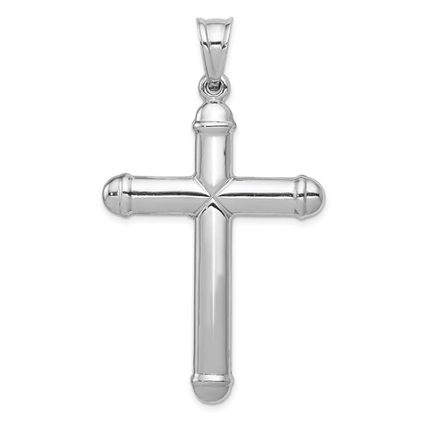 14KT White Gold 56X31MM Reversible Crucifix Cross Pendant. Chain Not Included