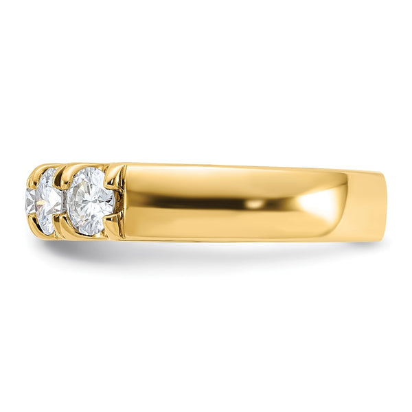 4MM Round Moissanite Anniversary 5-Stone Ring in 14KT Yellow Gold; Size 7