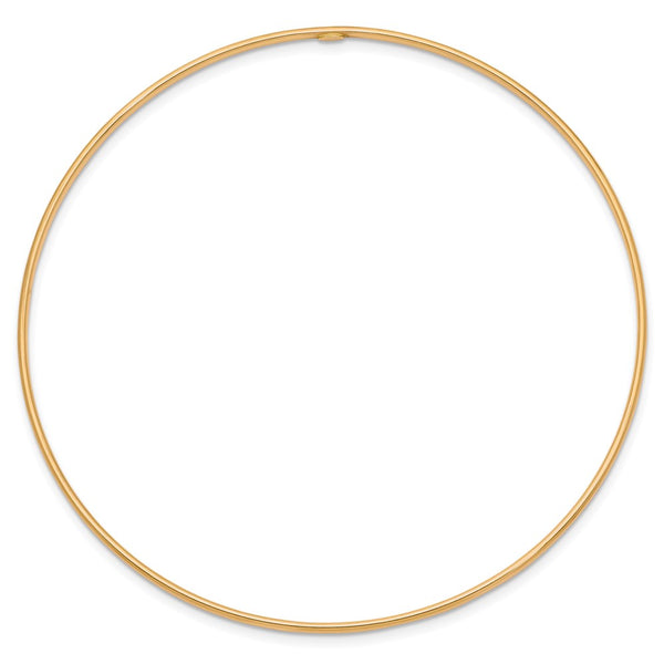 14KT Yellow Gold 8-inch 1.5MM Bangle Slip-On Bracelet