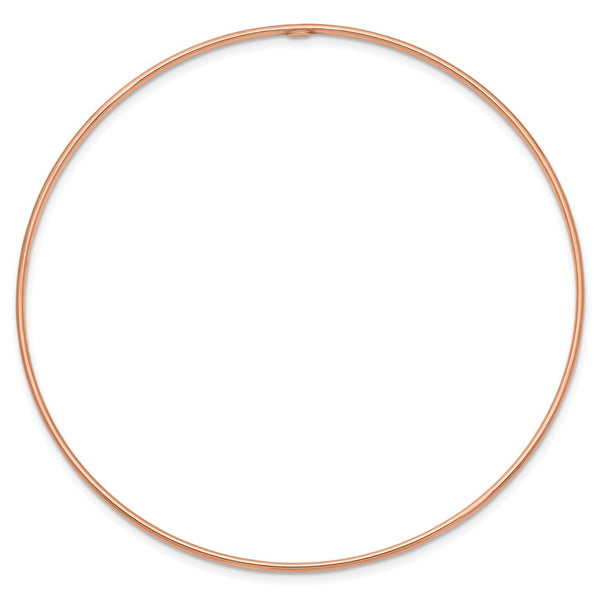 14KT Rose Gold 8-inch 1.5MM Bangle Slip-On Bracelet