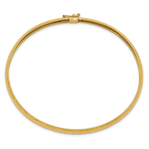 14KT Yellow Gold 7.5-inch 6.15MM Flexible Bangle Bracelet