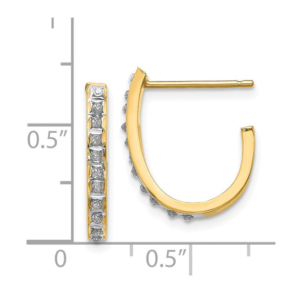 Diamond Fascination Diamond Accent Hoop Earrings in 14KT Yellow Gold