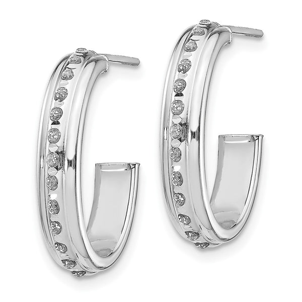 Diamond Fascination Diamond Accent Hoop Earrings in 14KT White Gold