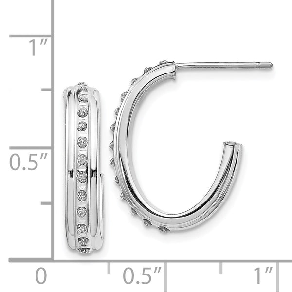 Diamond Fascination Diamond Accent Hoop Earrings in 14KT White Gold