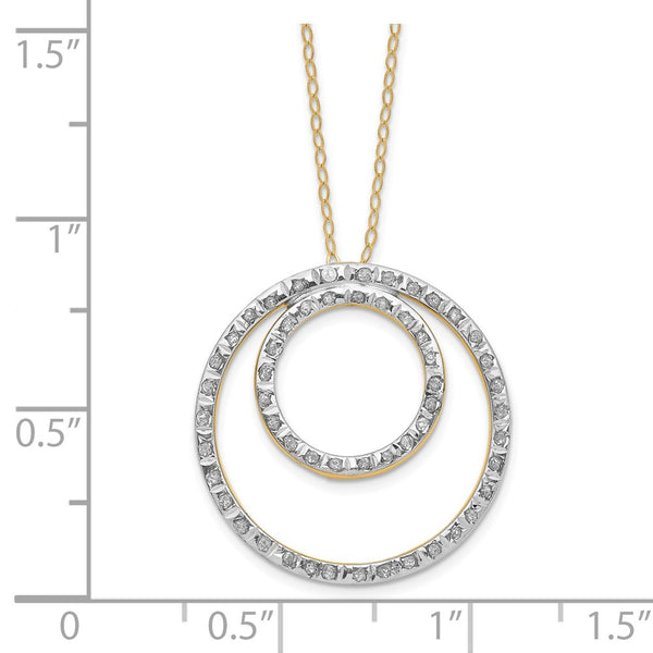 Diamond Fascination Diamond Accent Circle 18-inch Necklace in 14KT Yellow Gold