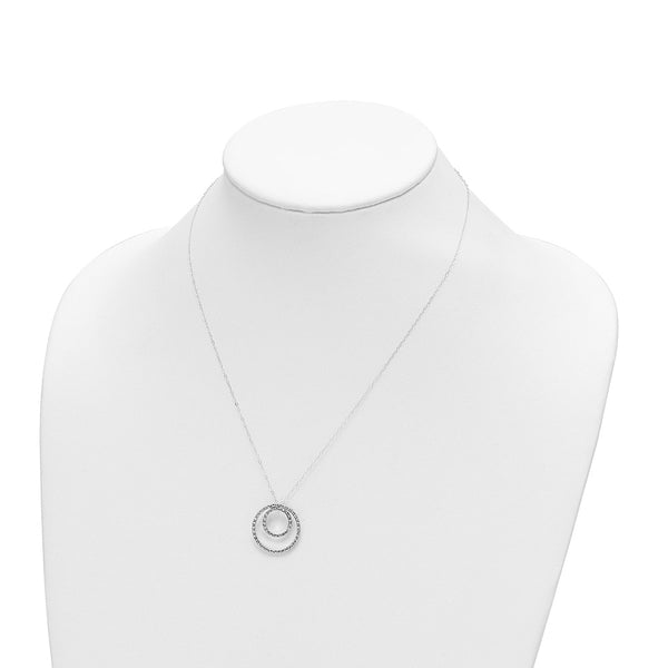 Diamond Fascination Diamond Accent Circle 18-inch Necklace in 14KT White Gold