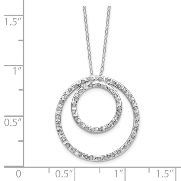 Diamond Fascination Diamond Accent Circle 18-inch Necklace in 14KT White Gold